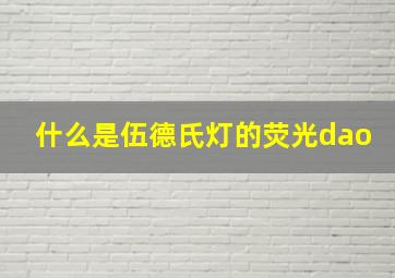 什么是伍德氏灯的荧光dao