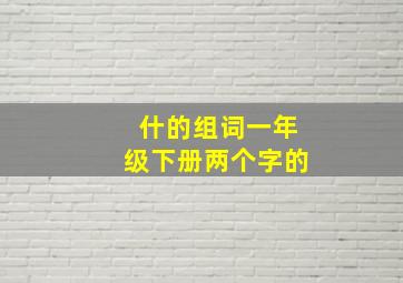 什的组词一年级下册两个字的