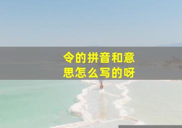 令的拼音和意思怎么写的呀