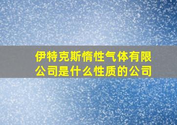 伊特克斯惰性气体有限公司是什么性质的公司