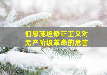 伯恩施坦修正主义对无产阶级革命的危害