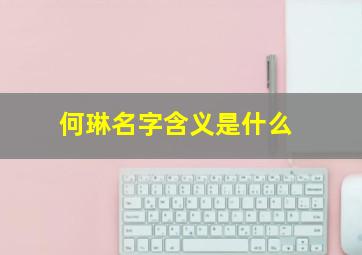 何琳名字含义是什么