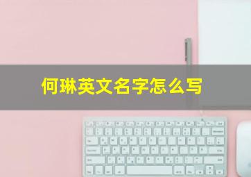 何琳英文名字怎么写