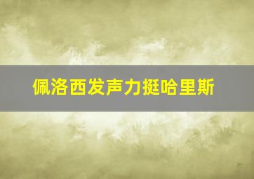 佩洛西发声力挺哈里斯