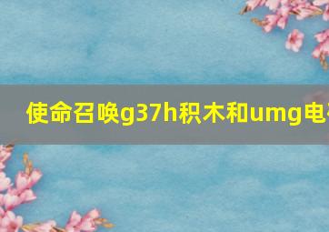 使命召唤g37h积木和umg电磁