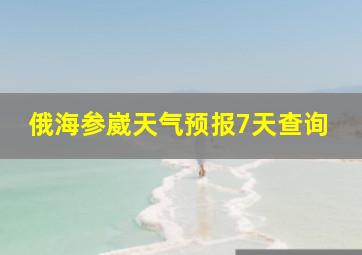 俄海参崴天气预报7天查询