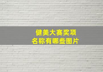 健美大赛奖项名称有哪些图片