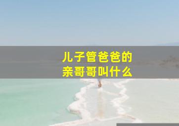 儿子管爸爸的亲哥哥叫什么