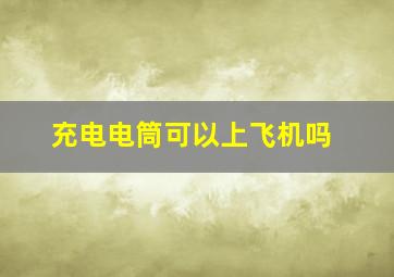 充电电筒可以上飞机吗