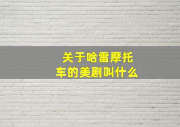 关于哈雷摩托车的美剧叫什么