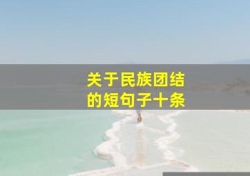 关于民族团结的短句子十条