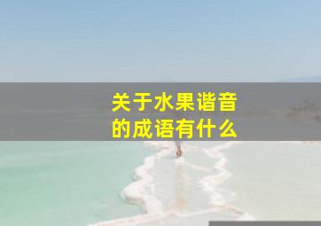 关于水果谐音的成语有什么