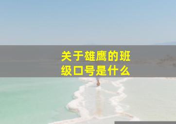 关于雄鹰的班级口号是什么