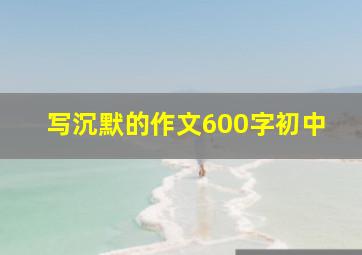 写沉默的作文600字初中