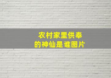 农村家里供奉的神仙是谁图片