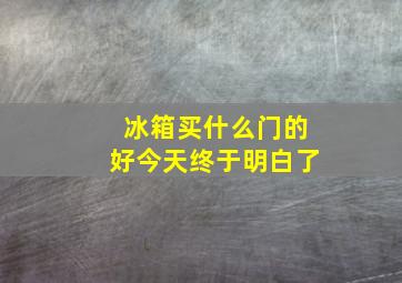 冰箱买什么门的好今天终于明白了