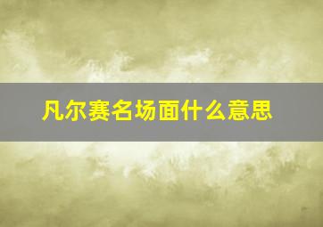 凡尔赛名场面什么意思