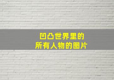 凹凸世界里的所有人物的图片