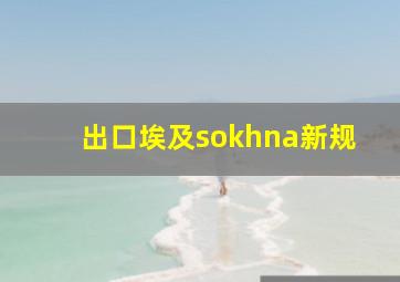 出口埃及sokhna新规