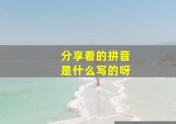 分享着的拼音是什么写的呀