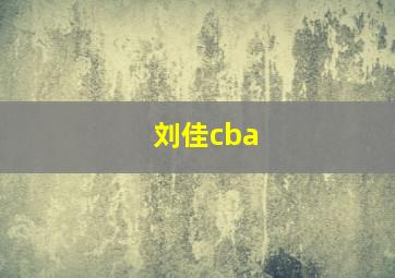 刘佳cba