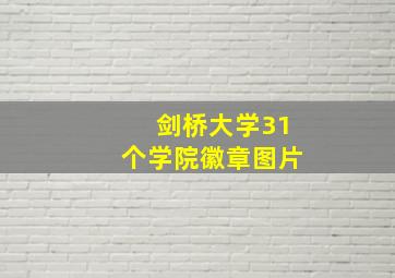 剑桥大学31个学院徽章图片