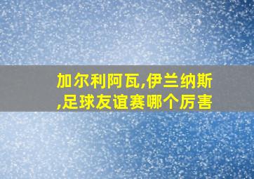 加尔利阿瓦,伊兰纳斯,足球友谊赛哪个厉害