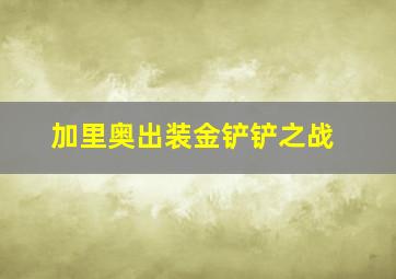 加里奥出装金铲铲之战