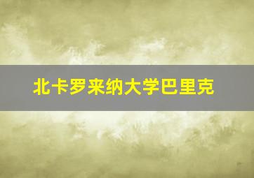 北卡罗来纳大学巴里克