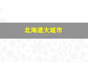 北海道大城市