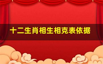 十二生肖相生相克表依据