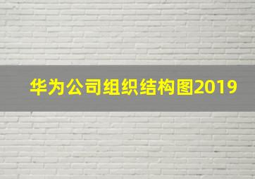 华为公司组织结构图2019