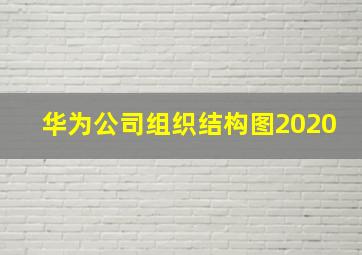 华为公司组织结构图2020