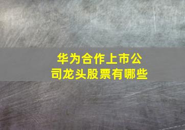 华为合作上市公司龙头股票有哪些