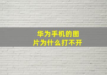 华为手机的图片为什么打不开