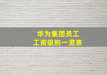 华为集团员工工资级别一览表