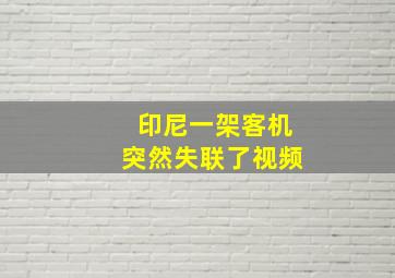 印尼一架客机突然失联了视频