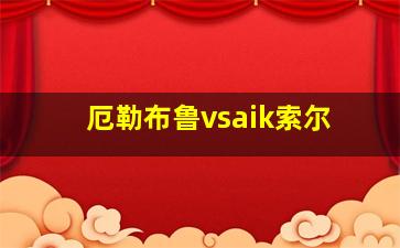 厄勒布鲁vsaik索尔