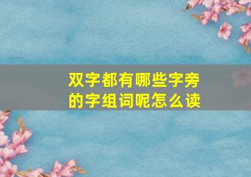 双字都有哪些字旁的字组词呢怎么读