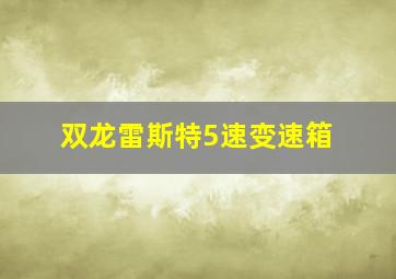 双龙雷斯特5速变速箱