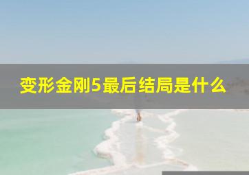 变形金刚5最后结局是什么