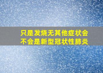 只是发烧无其他症状会不会是新型冠状性肺炎