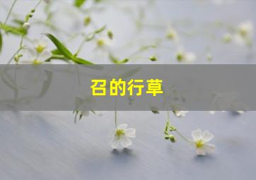 召的行草