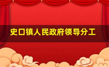 史口镇人民政府领导分工