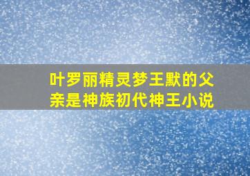 叶罗丽精灵梦王默的父亲是神族初代神王小说