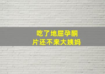 吃了地屈孕酮片还不来大姨妈