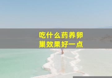 吃什么药养卵巢效果好一点