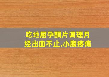 吃地屈孕酮片调理月经出血不止,小腹疼痛