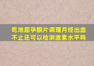 吃地屈孕酮片调理月经出血不止还可以检测激素水平吗