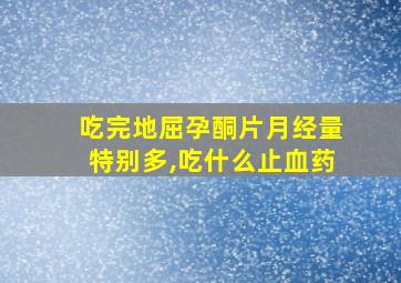 吃完地屈孕酮片月经量特别多,吃什么止血药